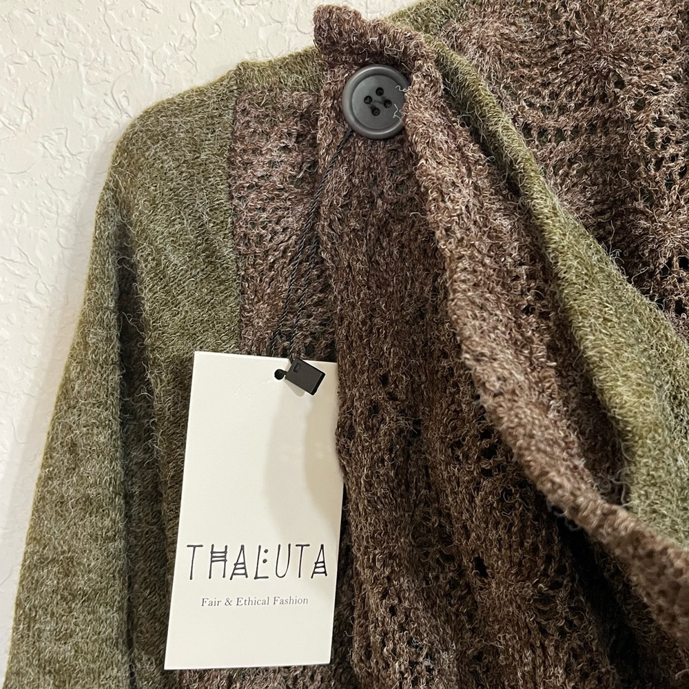 NWT Thaluta Mila Olive Convertible
Jacket Cardigan Wrap Sweater Fairy Grunge S/M - Picture 6 of 13